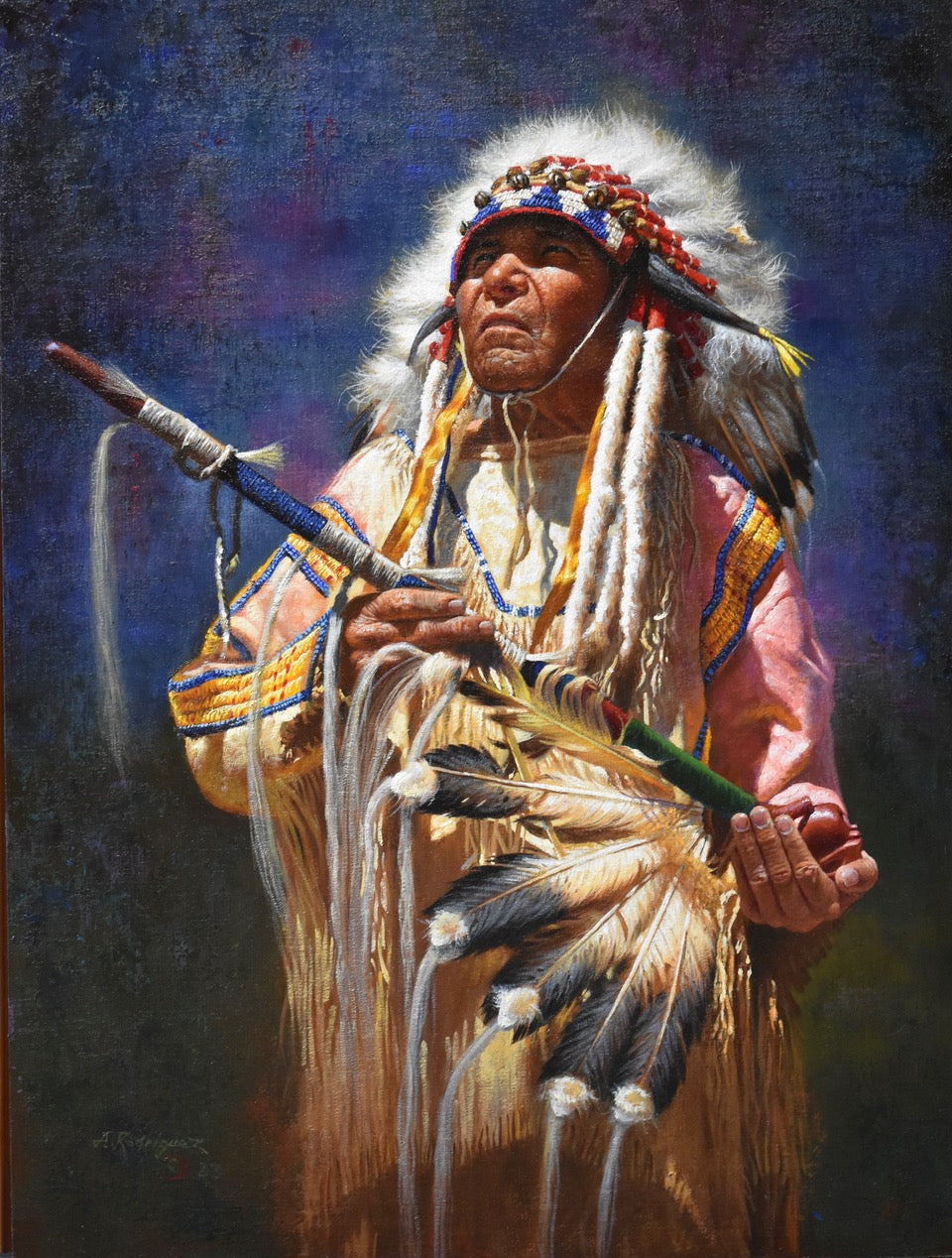 Alfredo Rodriguez Blessing of the Eagle Pipe TRAILSIDE GALLERIES