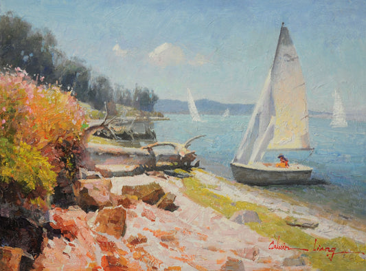 Calvin Liang - Sailboats In Morro Bay