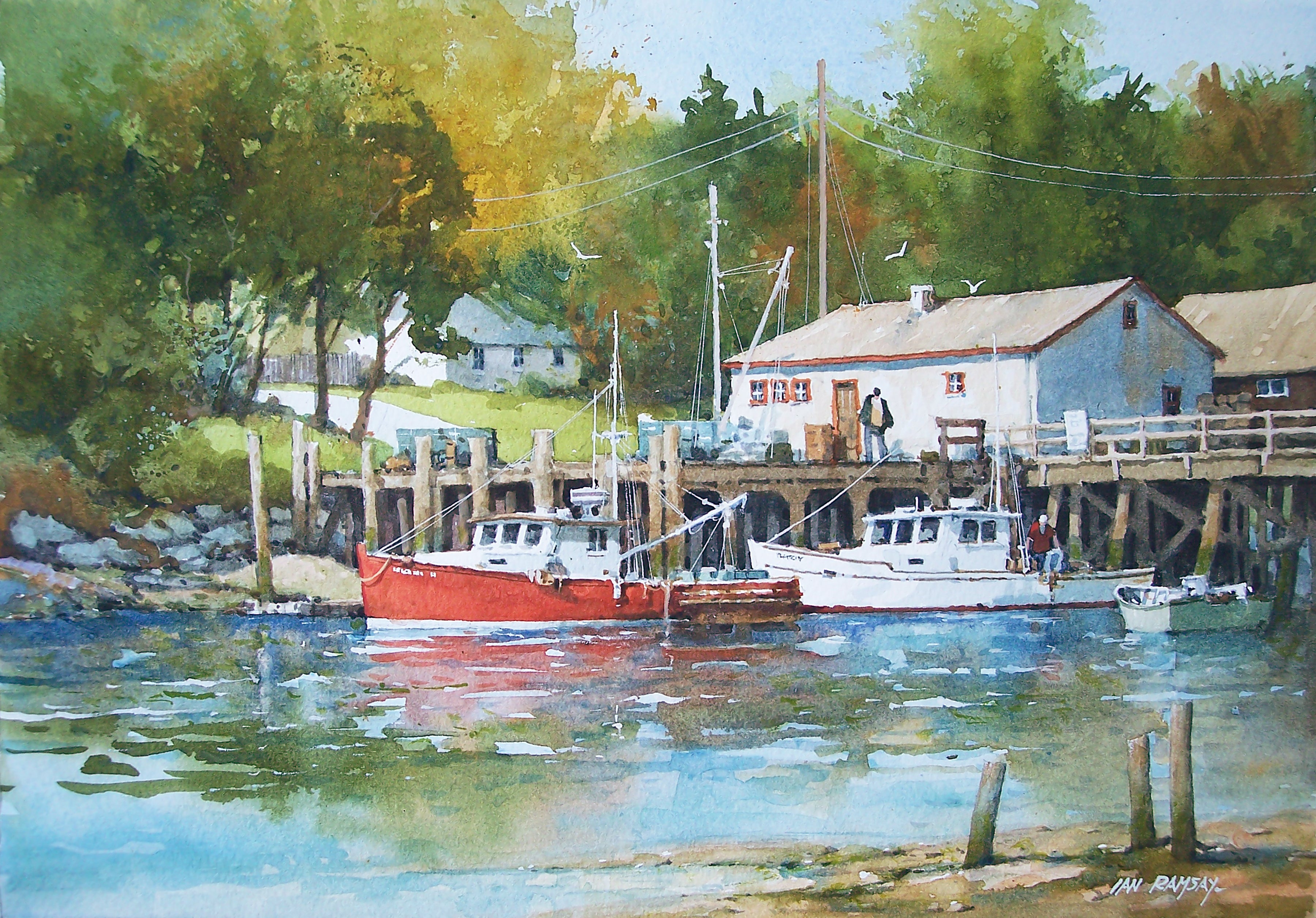Ian Ramsay - Organug Road Pier - York, Maine – TRAILSIDE GALLERIES